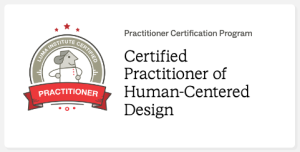 LUMA Institute Certified Human Centered Design Practitioner badge.